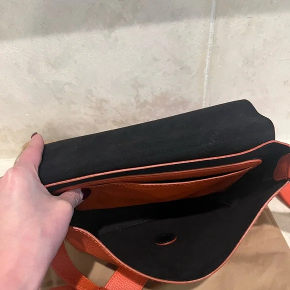 Burberry Orange Leather Crossbody Bag - Picture 14 of 15